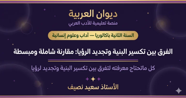 الفرق بين تكسير البنية وتجديد الرؤيا: مقارنة شاملة ومبسطة