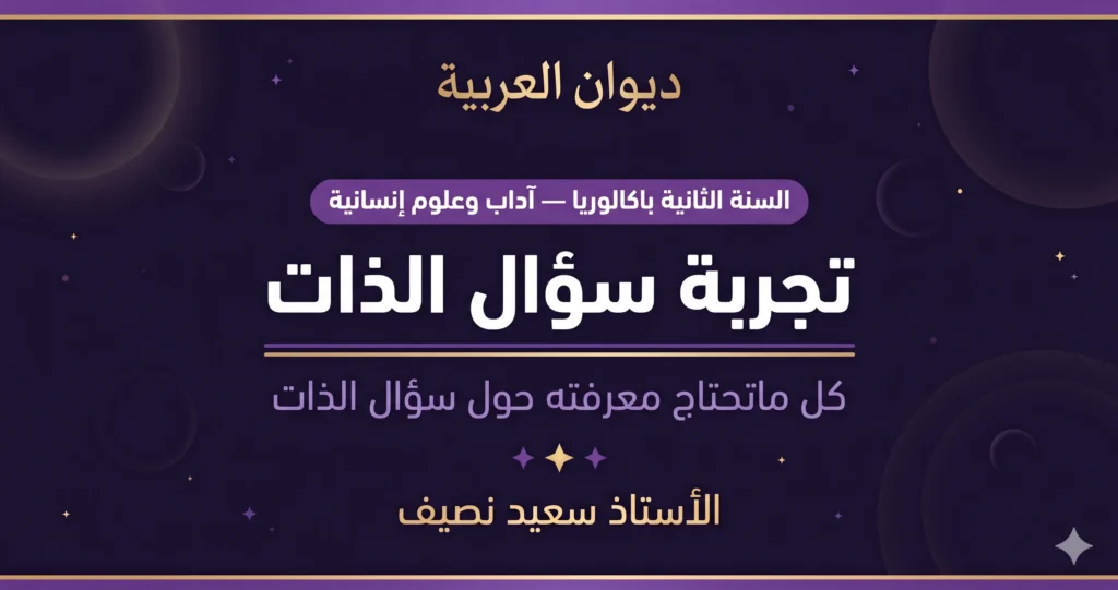 حركة سؤال الذات (شعر التجديد): تعريفها، عوامل ظهورها، مدارسها، وخصائصها