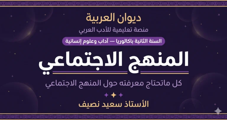 المنهج الاجتماعي في النقد الأدبي: تعريفه، نشأته، تطوره، خصائصه، ورواده